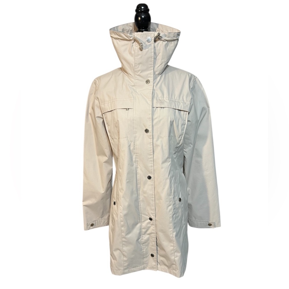 London Fog Classic Ivory Trench Raincoat - Size Small - Excellent Condition!